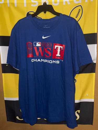 Nike MLB Baseball Texas Rangers 2023 World Series Champions T Shirt Men’s XXL