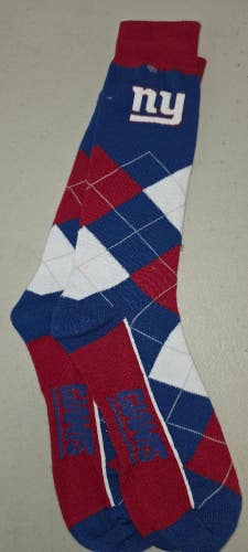 Mens NFL NEW YORK GIANTS Argyle Socks One Size Fits Most FREE SHIPPING