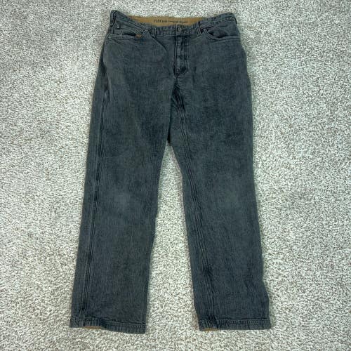 Duluth Trading Co Jeans Mens 38x34 Black Flex Ballroom Work Straight Leg Heavy