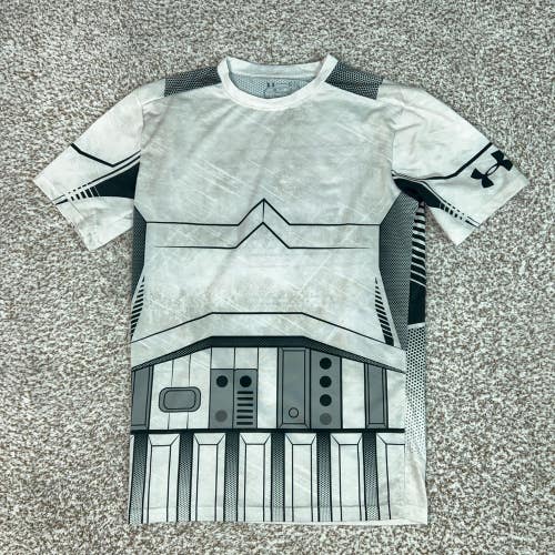 Under Armour X Star Wars Shirt Mens Large White Gym Stormtrooper Compression Top