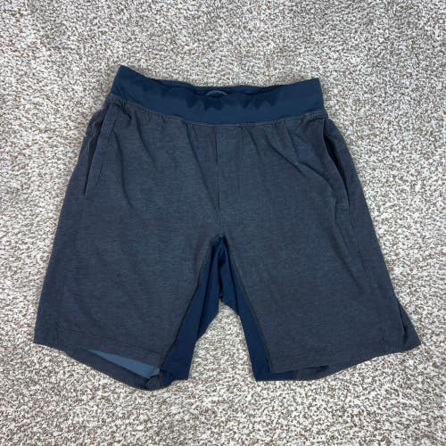Lululemon Shorts Mens Medium Navy Blue Athletic Unlined Activewear Workout Sport