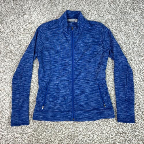 Athleta Jacket Womens M Blue Workout Athletic Thumbhole Performance Full Zip