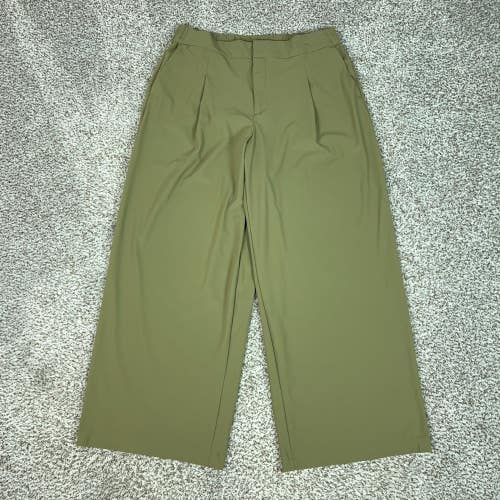 Athleta Pants Womens 16 Olive Green Pinnacle High Rise Trouser Travel Pleated