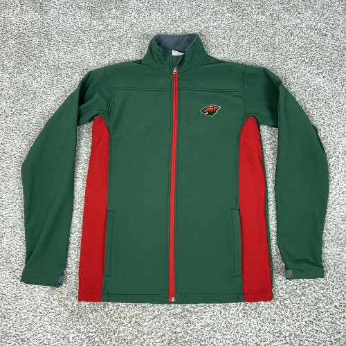 Minnesota Wild Jacket Mens Small Green NHL Hockey Full Zip Softshell Coat Sports