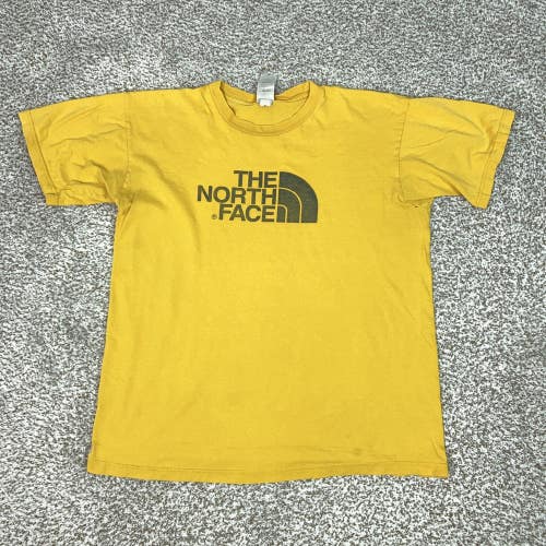 North Face Shirt Mens Medium Yellow Logo Graphic Tee T Outdoor Hiking Casual