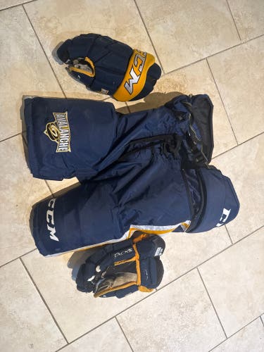 CCM Starter Kit New Jersey Avalanche Pants and Gloves