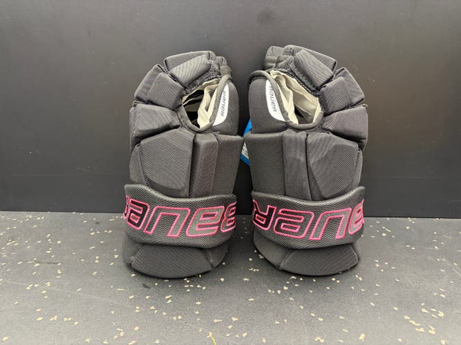 Brand-New Bauer Vapor Elite Custom Senior Hockey Gloves (1068753)(BLK/PNK)