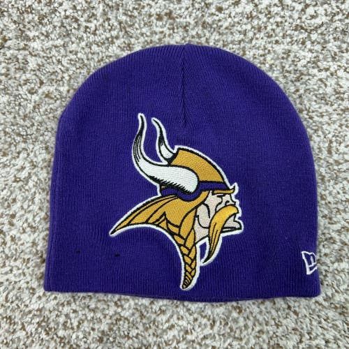 Minnesota Vikings Hat Beanie Mens Purple NFL Football Knit Cuffless New Era