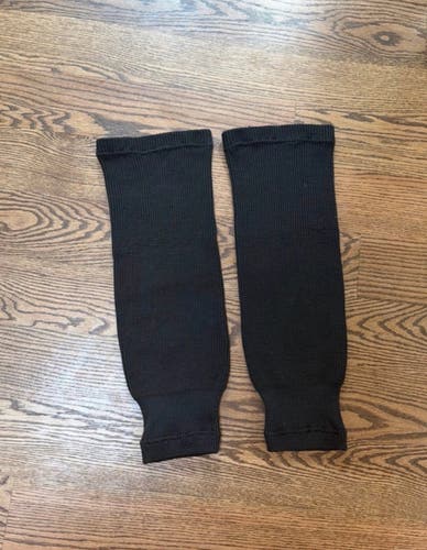 Black knit hockey socks