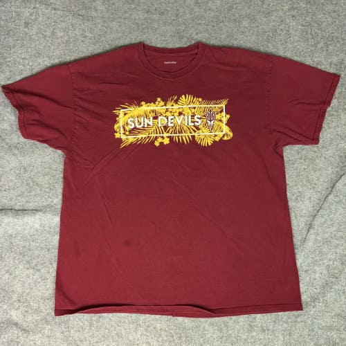 Arizona State Sun Devils Shirt Mens XL Maroon NCAA College Basketball Tee Floral
