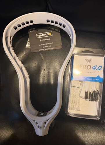 Stringking Mark 3D Lacrosse Head with HERO 4.0 semi soft mesh kit valued at $39.99!!