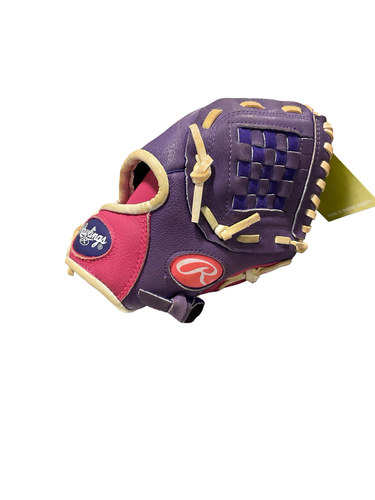 Used Rawlings HIGHLIGHT SERIES GLOVE RH Throw Fastpitch Gloves Pink 10" 11834-S000056621