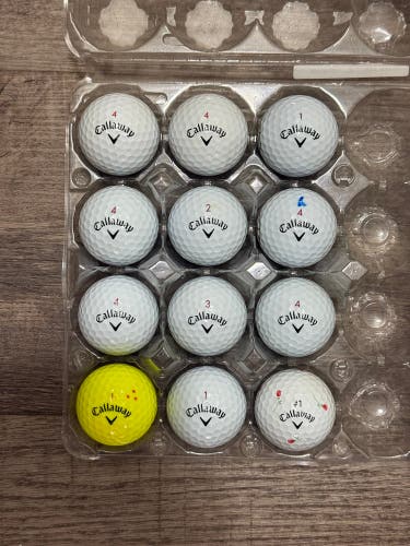 12 Callaway Chrome Soft Golf Balls - 5A MINT CONDITION ONLY