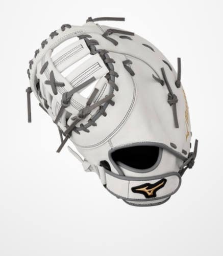New MVP PRIME 13IN LHT 1ST BASEMITT SOFTBALL WHITE/GREY 11834-MIZ313072LH