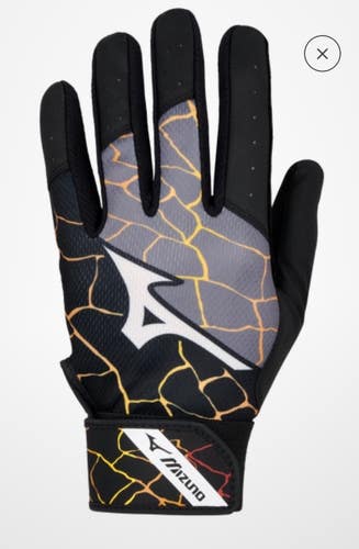 New MVP TBALL BLACK/ORANGE BATTING GLOVES 11834-MIZ3304629020