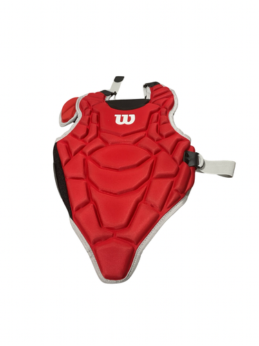 Used Wilson EZ GEAR CHEST PROTECTOR Catchers Chest Protector Red Youth 11834-S000056567