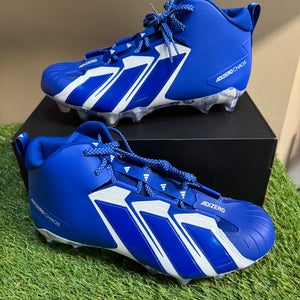 Men's 11.5 Adidas Adizero Chaos II SMU Blue Lineman Football Cleats JQ1406 NEW