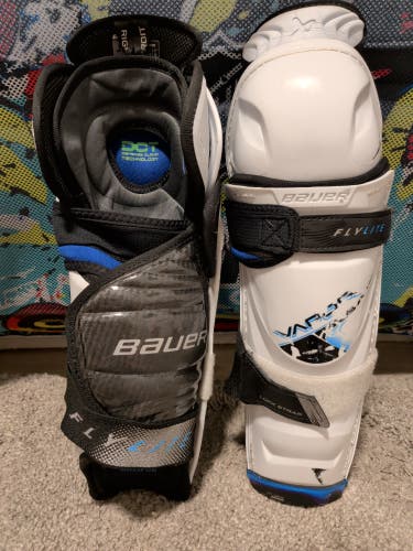 Bauer Vapor Flylite 12" Shin Guards Pads Junior (Used)