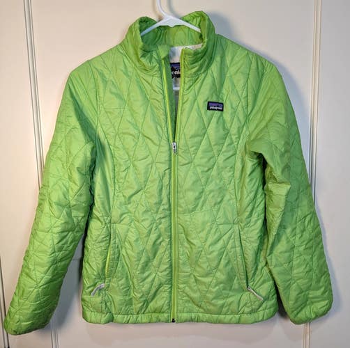 Patagonia Nano Puff Puffer Jacket for Kids Insulated Full Zip Size: L (12) Green