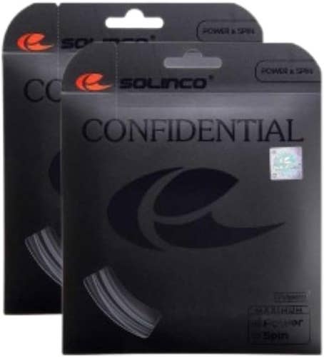 Solinco Confidential Dark Silver Tennis String, 2 Pack