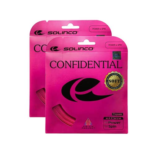 Solinco Confidential Soft Pink Tennis String, 2 Pack