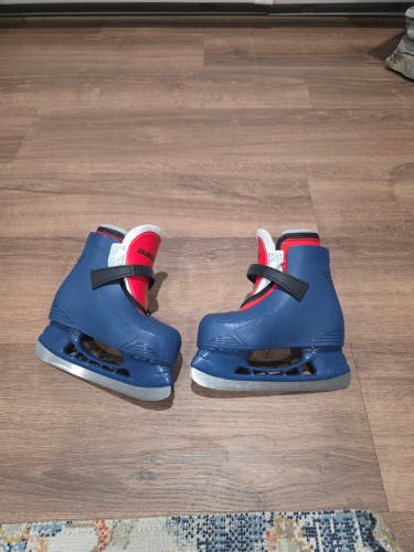 Bauer Youth Hockey Skates – Size 8–9 – Blue/Red