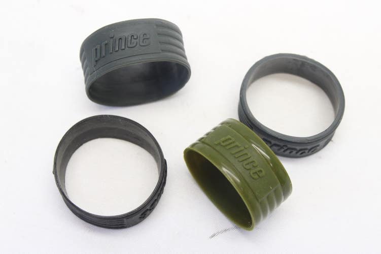 PRINCE (COLORED) RUBBER GRIP BAND FOR TENNIS RACQUETS (USED) QTY: 4