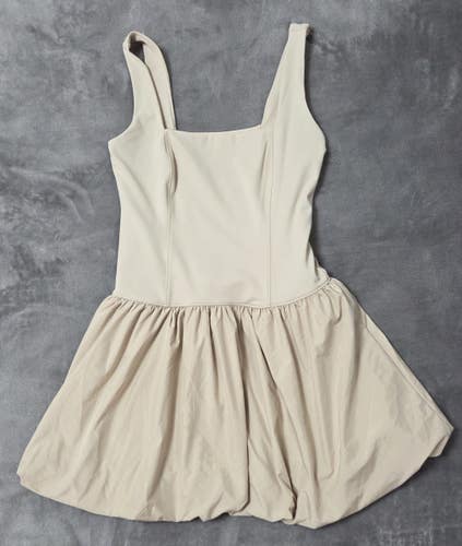 Antonio Melani Active Bubble Hem Tennis / Pickleball Dress Size S Cream