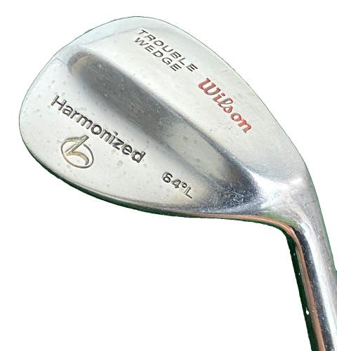 Wilson Harmonized Trouble Lob Wedge 64 L RH Stiff Steel 35.5 New Jumbo Grip Nice