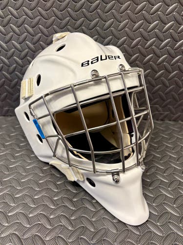 S21 Bauer Profile 950 Senior Certified Small White Goalie Mask W/ New Paint & Foam (Refurbished)