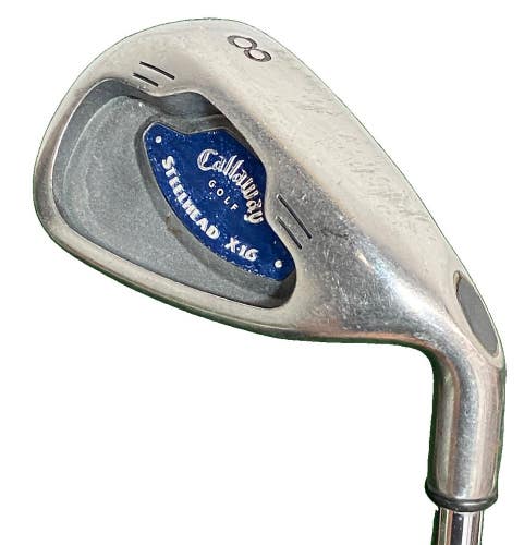 Callaway Steelhead X16 8 Iron RH Constant Weight Stiff Steel 36.5" New Mid Grip