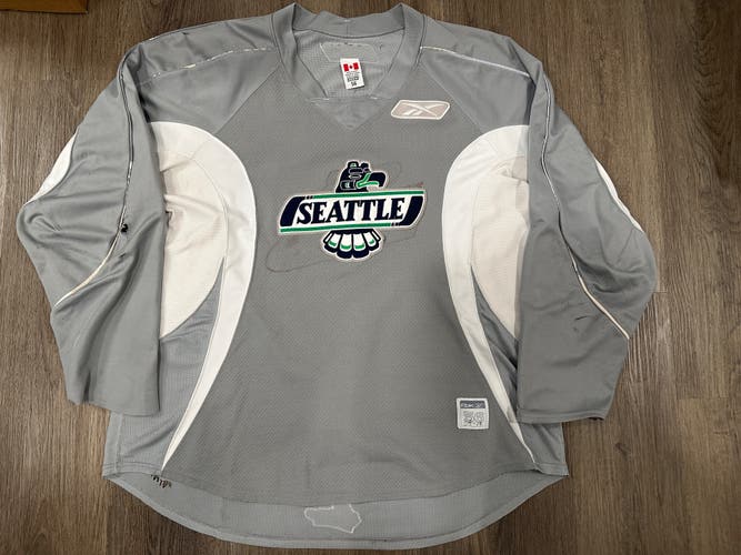 Seattle Thunderbirds Reebok Pro Stock Practice Used Worn Hockey Jersey, Size 56