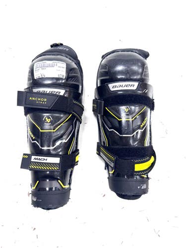 Used Bauer MACH Junior Shin Guards Black 9" 11860-S000314866