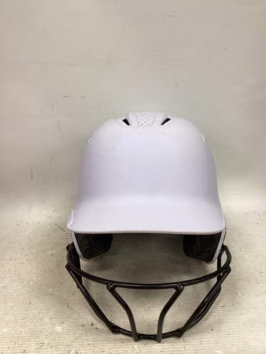 Used Evoshield HELMET + CAGE Batting Helmet w/Mask White SM 11851-S000051403
