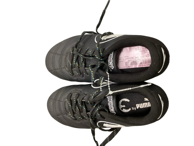 Used Puma PRO CAT Soccer Cleats Black Youth 12.0 11613-S000189163