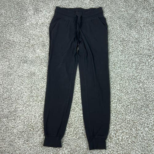 Lululemon Pants Womens 6 Black Jogger Ready To Rulu Cuffed Pockets Athleisure