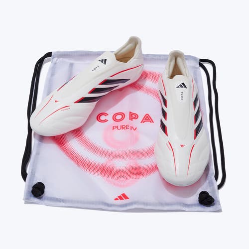 White Unisex Size M 6.5 (W 7.5) Adidas Cleats (New) Adidas Copa Pure 4 Elite Laceless LL FG JS4208