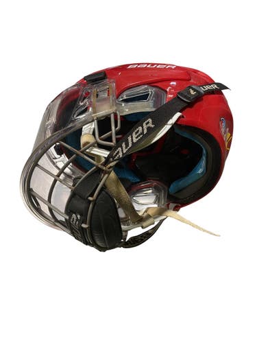 Used Bauer REC USE ONLY Helmet Cage Combo Red MD 11847-S000038399