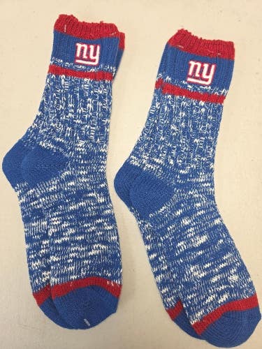 ST18 Mens NFL NEW YORK GIANTS Crew Socks Lot of 2 Pair LARGE New