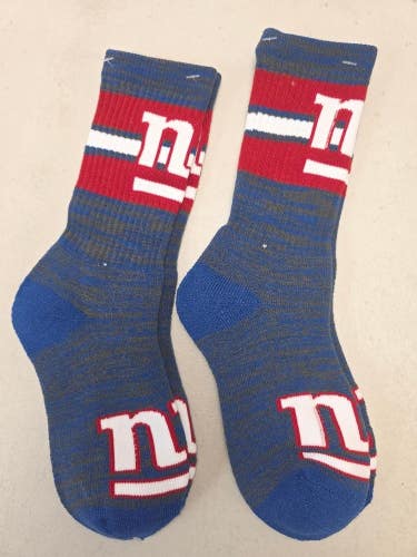 ST24 Mens NFL NEW YORK GIANTS Crew Socks Lot of 2 Pair MEDIUM 5-10 New