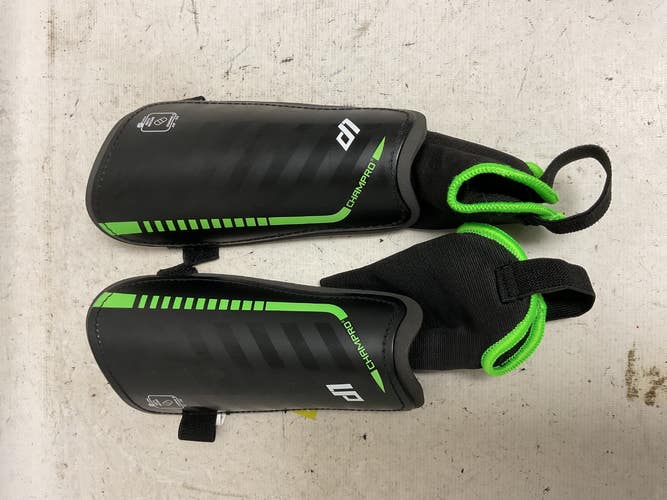 Used Champro Soccer Shin Guards Adult Black And Green MD 11855-S000209209
