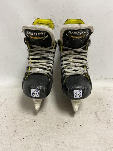 Used Bauer SUPREME M4 Intermediate Hockey Skate Black And Yellow Intermediate 4.5 11855-S000209109