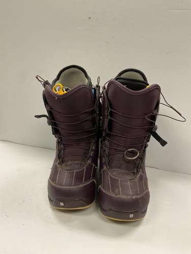 Used Burton SPEED ZONE GROM Girls Snowboard Boots Purple Junior 04 11855-S000209088