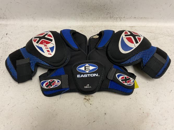 Used Easton X-TREME Junior Shoulder Pads Black And Royal Blue SM 11855-S000209067