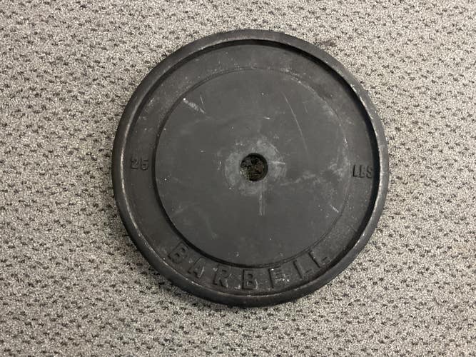 Used BARBELL Standard Plate (Each) Black 25 lb 11855-S000209035