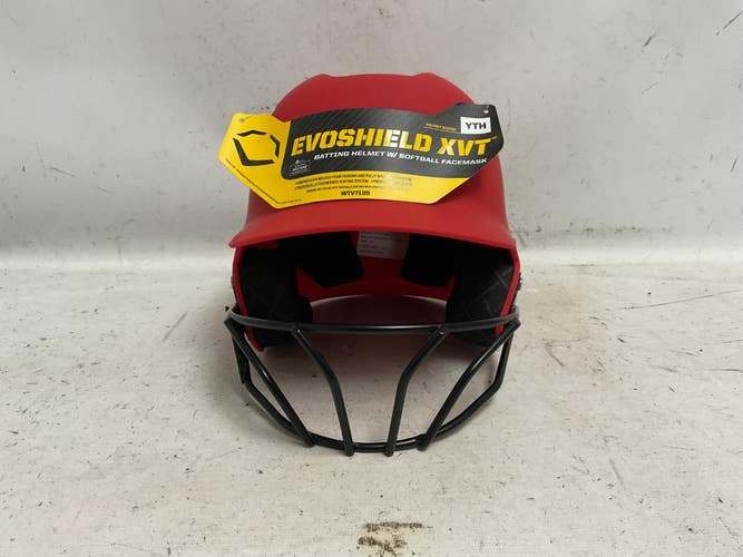 Used Evoshield WTV7135 Batting Helmet w/Mask Red One Size 11855-S000208932