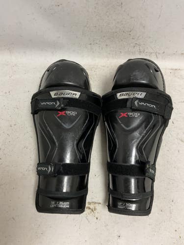 Used Bauer VAPOR X900 LITE Junior Shin Guards Black 12" 11855-S000208875