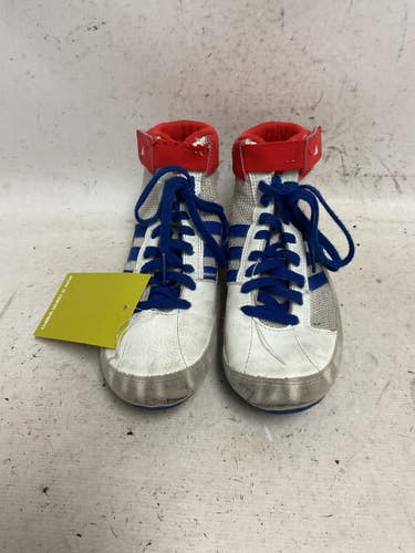 Used Adidas G25909 Wrestling Shoes White Junior 04.5 11855-S000208818