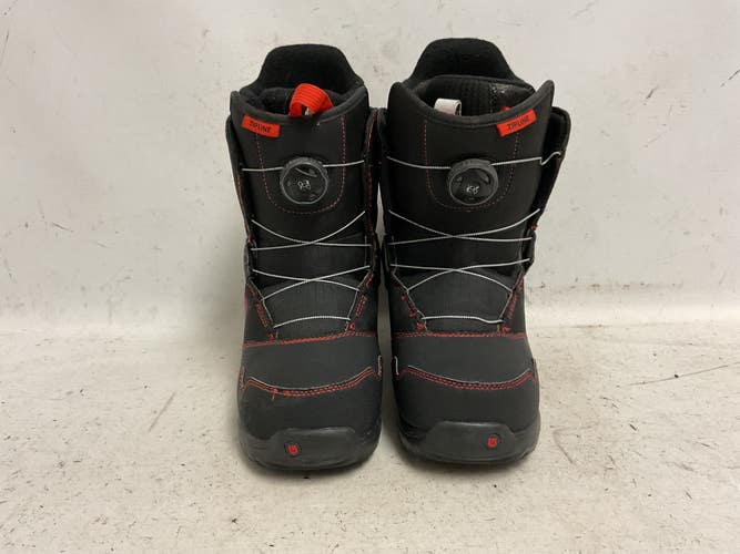 Used Burton IMPRINT 1 Mens Snowboard Boots Black And Orange Senior 7 11855-S000208638