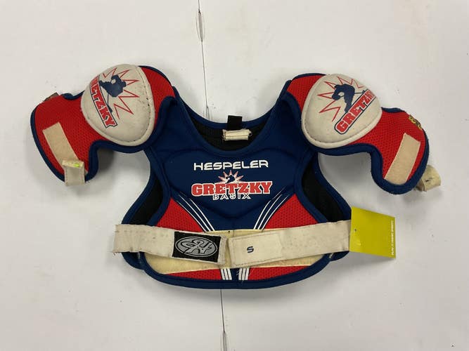 Used Hespeler GRETZKY BASIX Junior Shoulder Pads White/Red/Navy SM 11855-S000208622